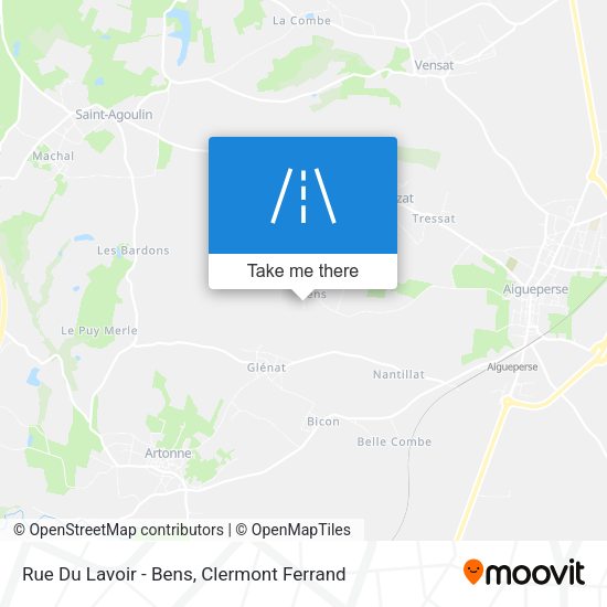 Rue Du Lavoir - Bens map