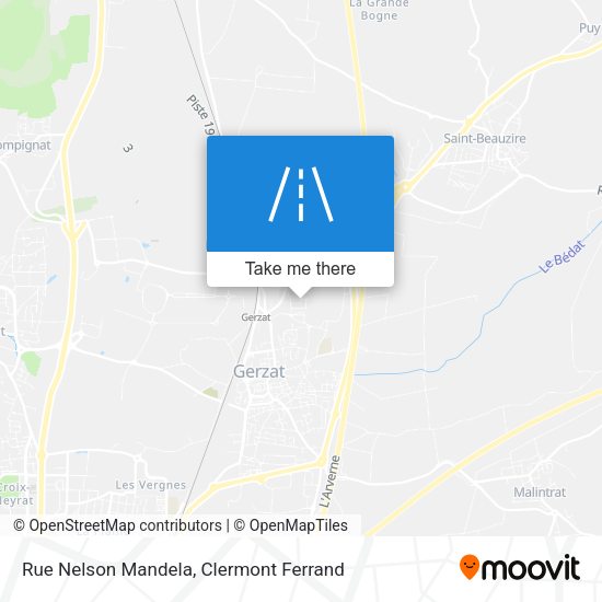 Rue Nelson Mandela map