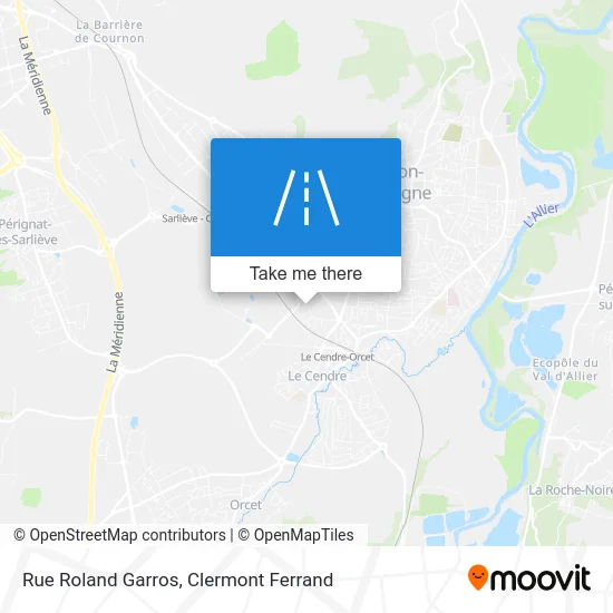 Rue Roland Garros map