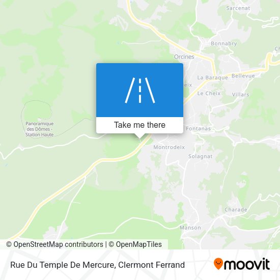 Rue Du Temple De Mercure map