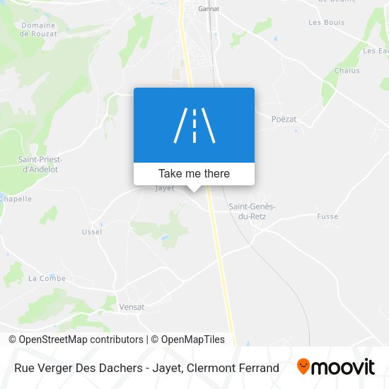 Rue Verger Des Dachers - Jayet map