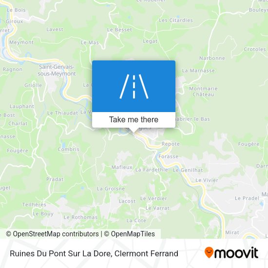 Ruines Du Pont Sur La Dore map