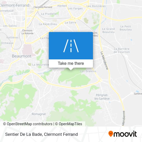 Sentier De La Bade map