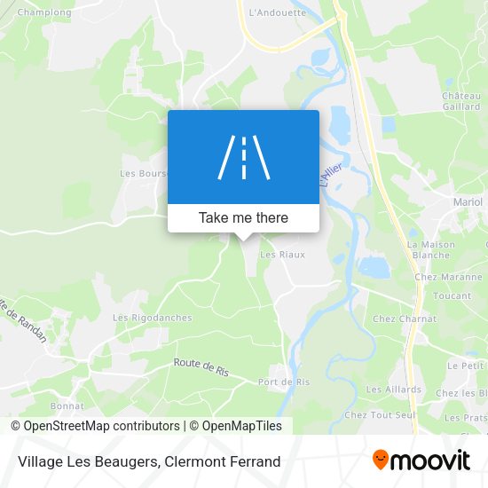 Village Les Beaugers map