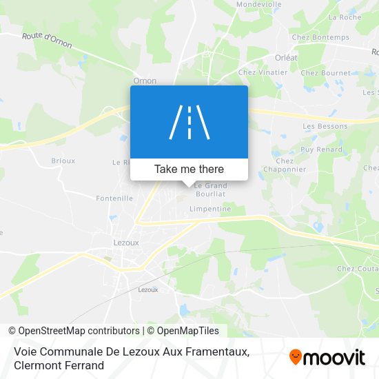 Voie Communale De Lezoux Aux Framentaux map