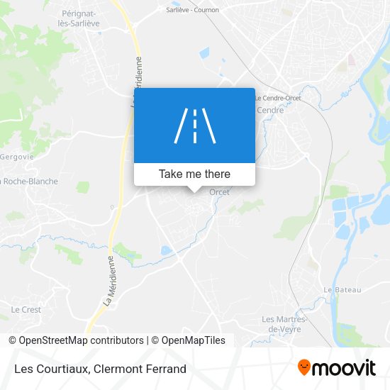 Les Courtiaux map