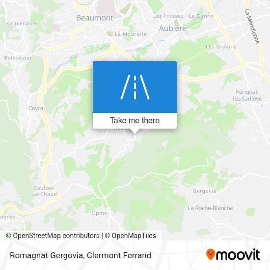 Romagnat Gergovia map