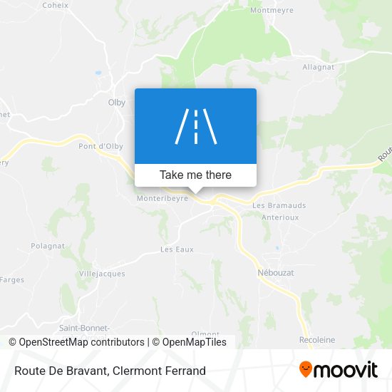 Route De Bravant map