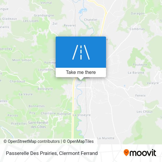 Passerelle Des Prairies map