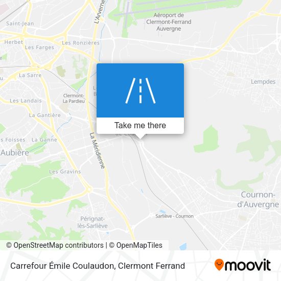 Carrefour Émile Coulaudon map