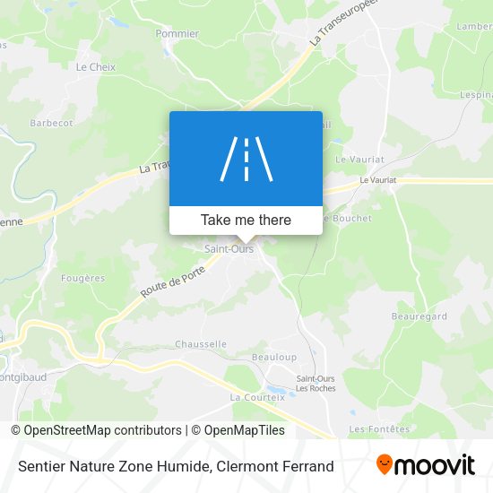 Sentier Nature Zone Humide map