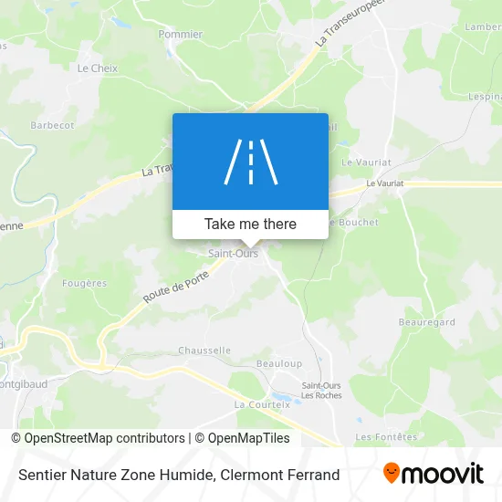 Sentier Nature Zone Humide map