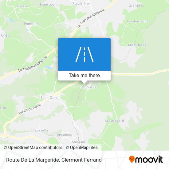 Route De La Margeride map