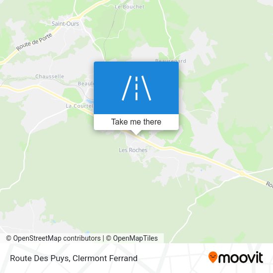 Route Des Puys map