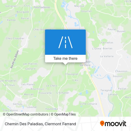 Chemin Des Paladias map