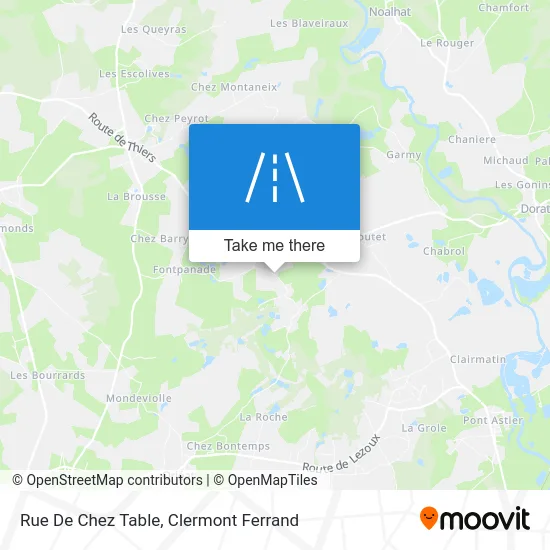 Rue De Chez Table map