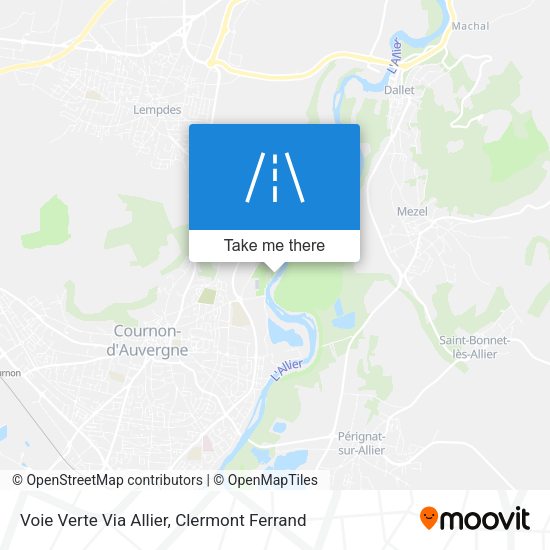 Voie Verte Via Allier map