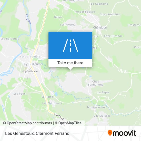 Les Genestoux map
