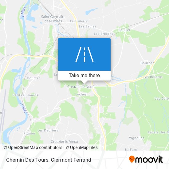 Chemin Des Tours map