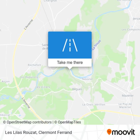 Les Lilas Rouzat map