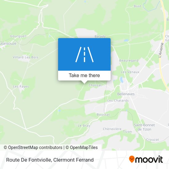 Route De Fontviolle map