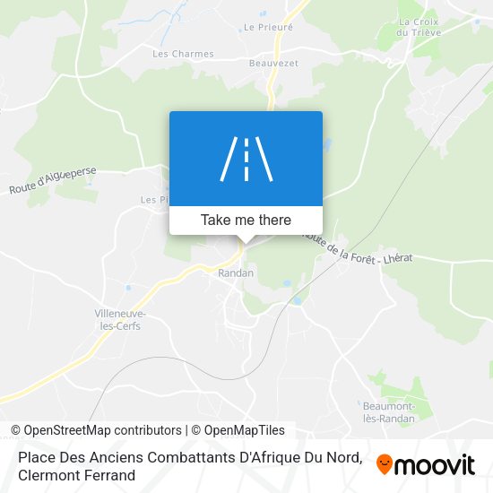 Place Des Anciens Combattants D'Afrique Du Nord map