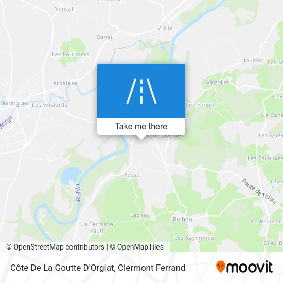 Côte De La Goutte D'Orgiat map