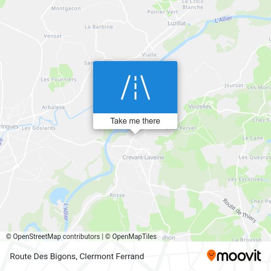 Route Des Bigons map