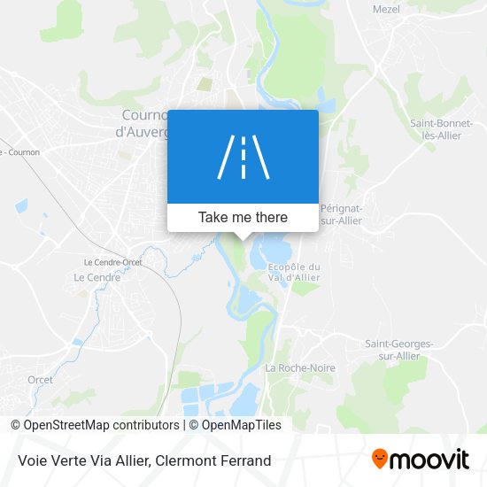 Voie Verte Via Allier map