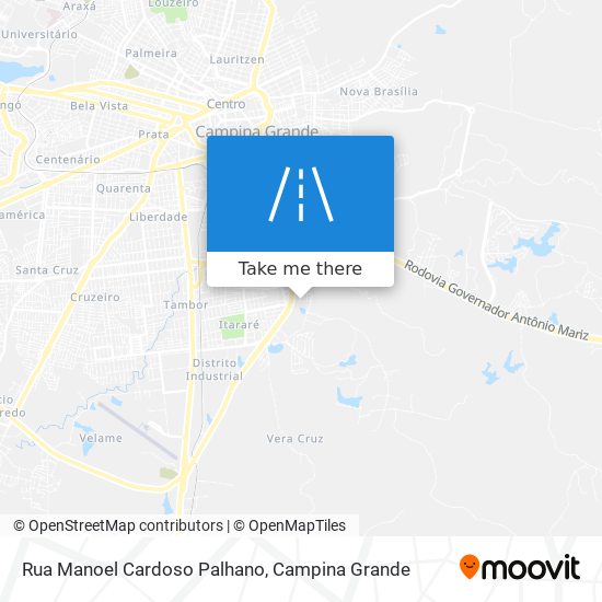Mapa Rua Manoel Cardoso Palhano
