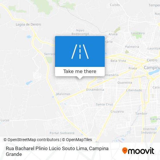 Mapa Rua Bacharel Plinio Lúcio Souto Lima