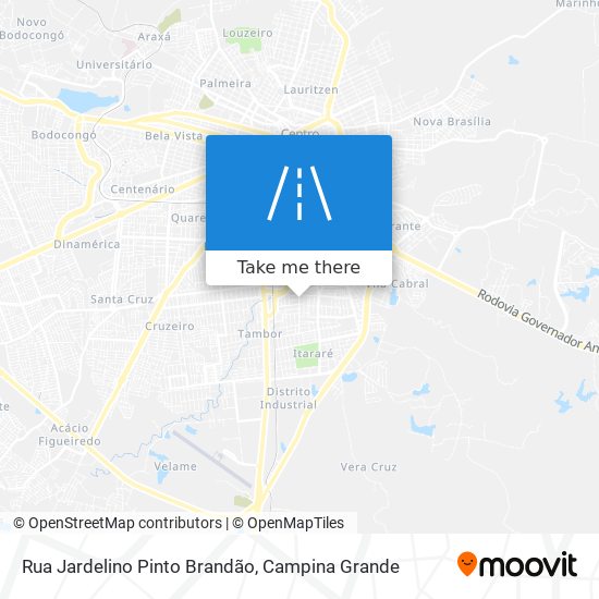 Mapa Rua Jardelino Pinto Brandão