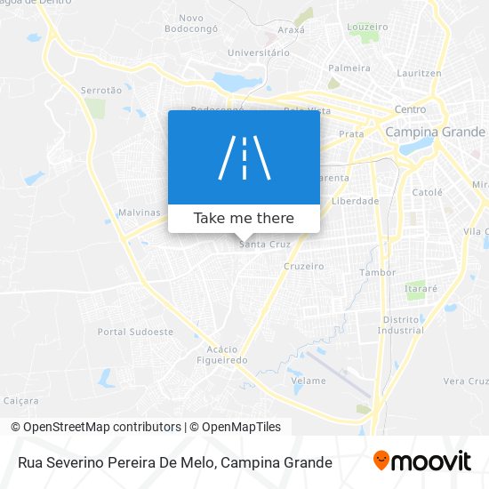 Mapa Rua Severino Pereira De Melo