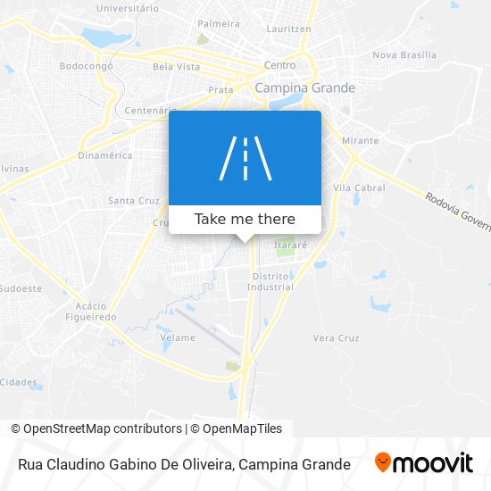 Mapa Rua Claudino Gabino De Oliveira