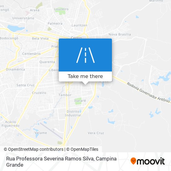 Mapa Rua Professora Severina Ramos Silva