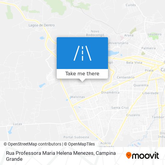 Mapa Rua Professora Maria Helena Menezes