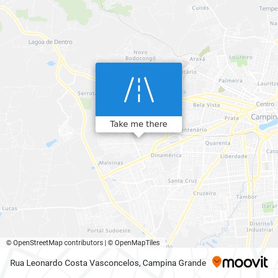Mapa Rua Leonardo Costa Vasconcelos