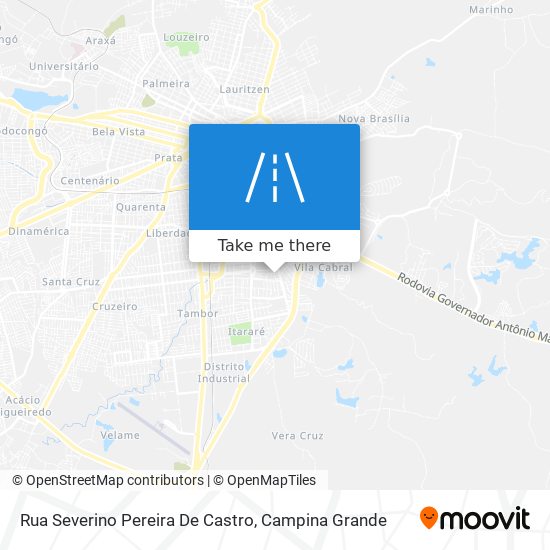 Mapa Rua Severino Pereira De Castro