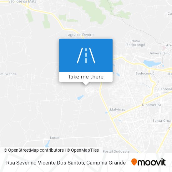 Mapa Rua Severino Vicente Dos Santos