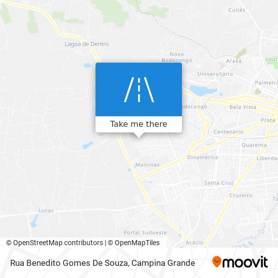 Mapa Rua Benedito Gomes De Souza