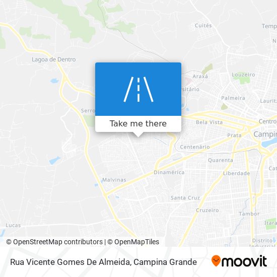 Mapa Rua Vicente Gomes De Almeida
