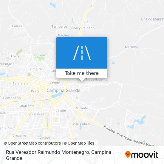 Mapa Rua Vereador Raimundo Montenegro