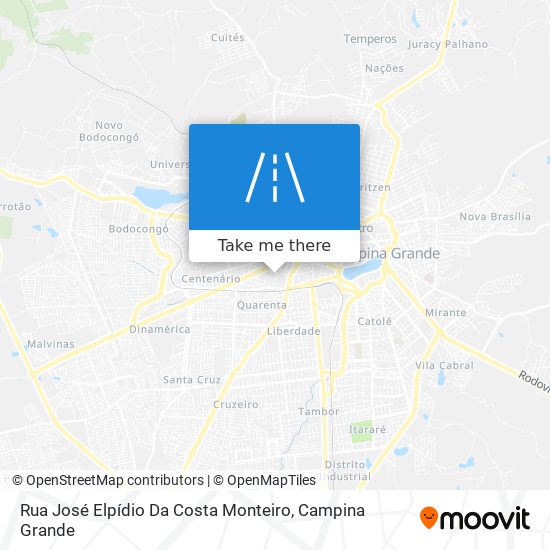 Rua José Elpídio Da Costa Monteiro map