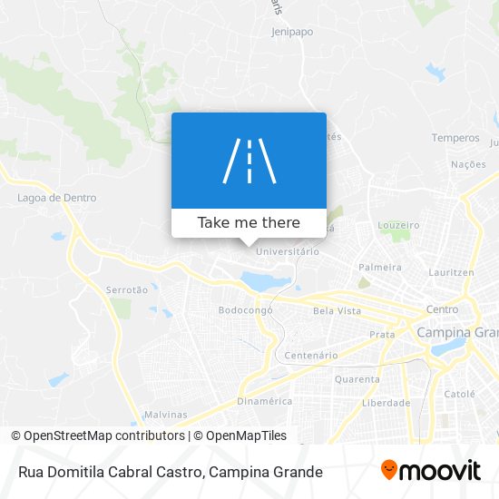 Mapa Rua Domitila Cabral Castro