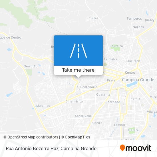 Mapa Rua António Bezerra Paz