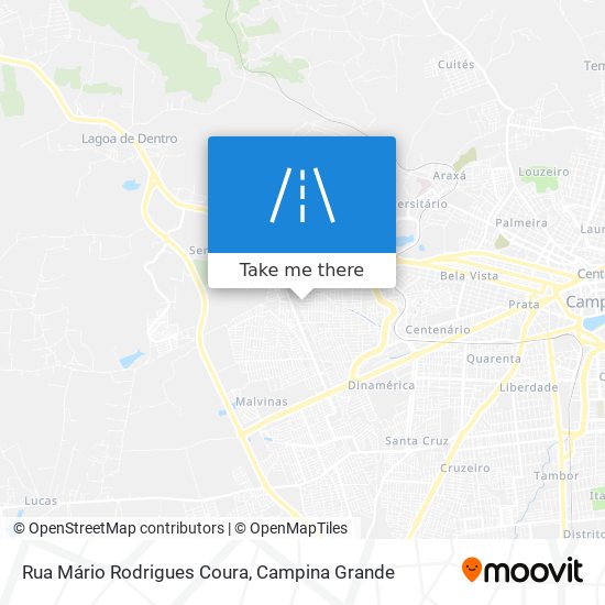 Mapa Rua Mário Rodrigues Coura