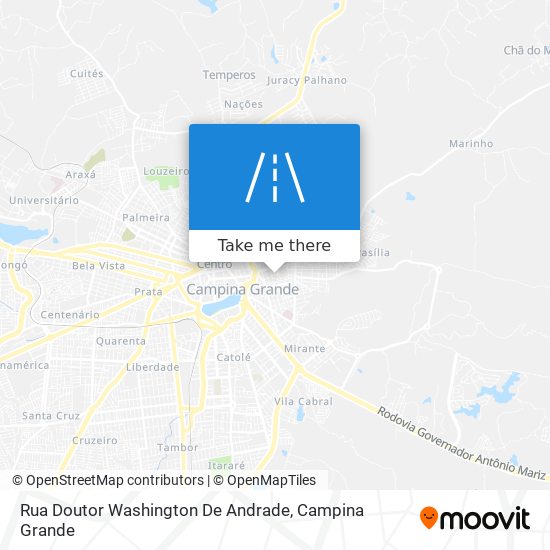 Mapa Rua Doutor Washington De Andrade
