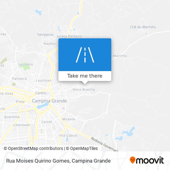 Mapa Rua Moises Quirino Gomes