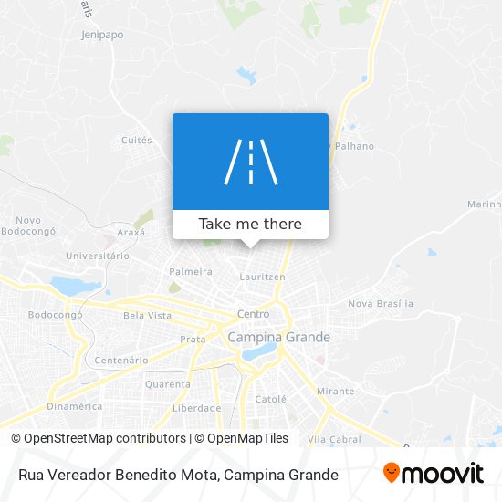 Mapa Rua Vereador Benedito Mota