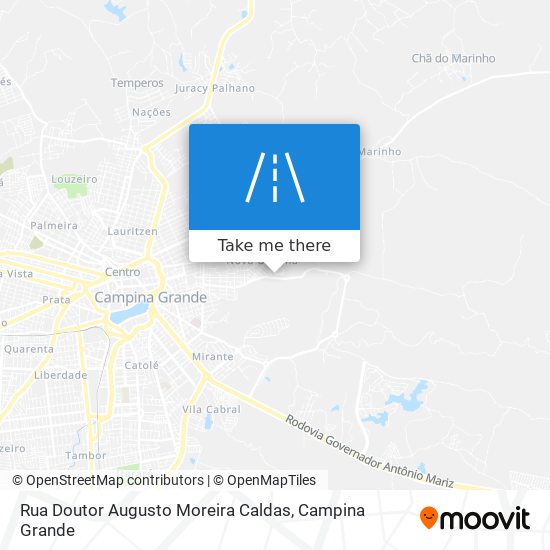 Mapa Rua Doutor Augusto Moreira Caldas